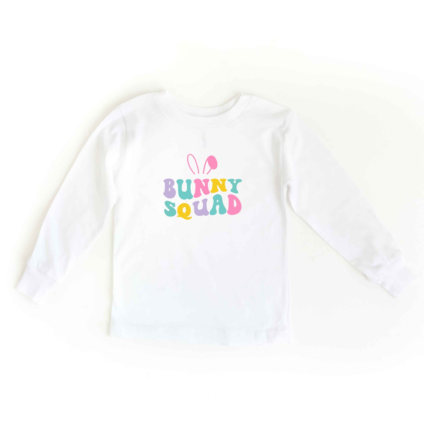 Bunny Squad Colorful | Toddler Long Sleeve Tee