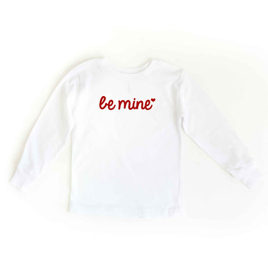 Be Mine Cursive Heart | Youth Long Sleeve Tee