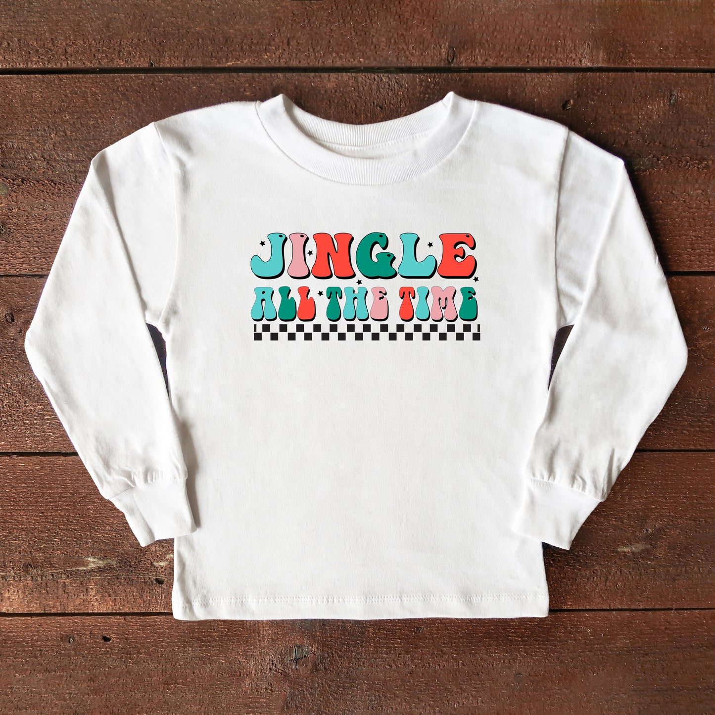 Retro Jingle All The Time | Toddler Long Sleeve Tee
