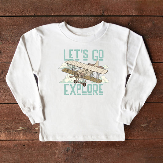 Let's Go Explore | Youth Long Sleeve Tee