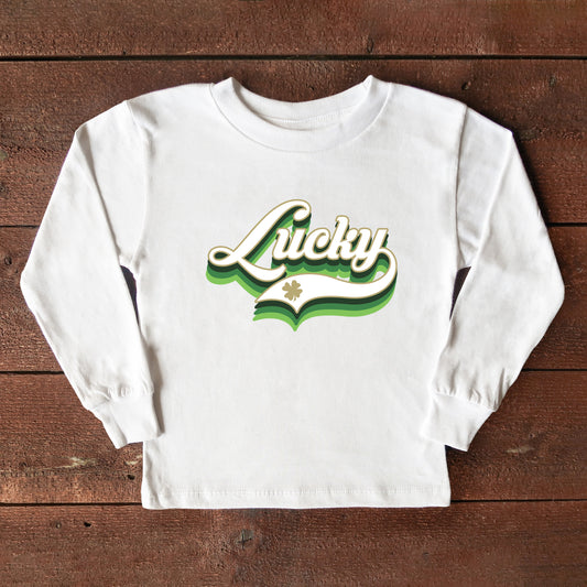 Lucky Script | Toddler Long Sleeve Tee