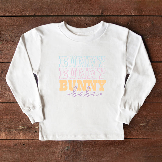 Bunny Babe Cursive | Youth Long Sleeve Tee