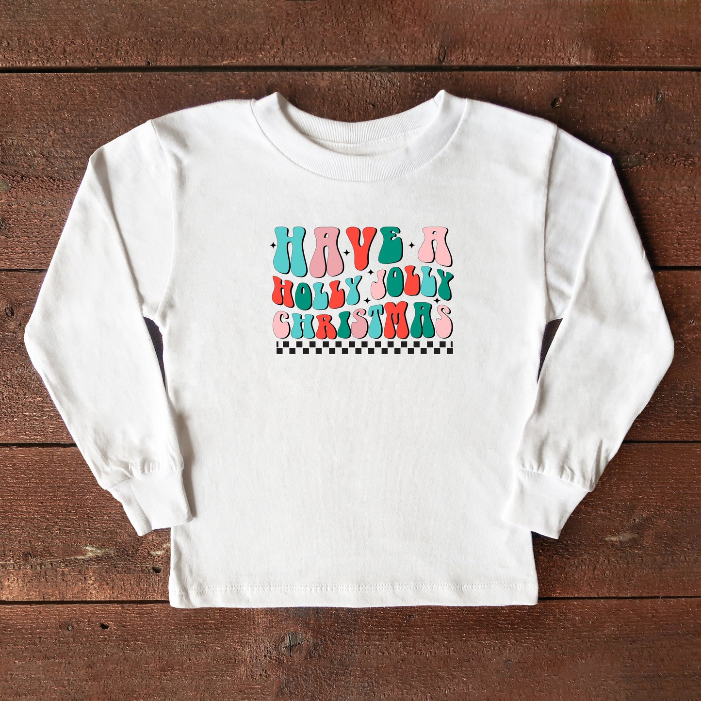 Retro Have A Holly Jolly Christmas | Youth Long Sleeve Tee