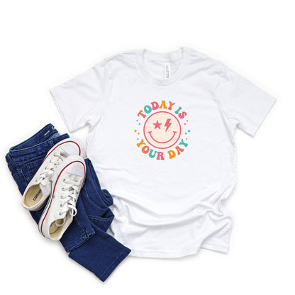 Today Is Your Day Bold Smile | Youth Short Sleeve Crew Neck