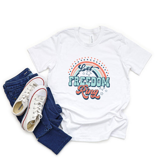 Let Freedom Ring Rainbow | Youth Short Sleeve Crew Neck