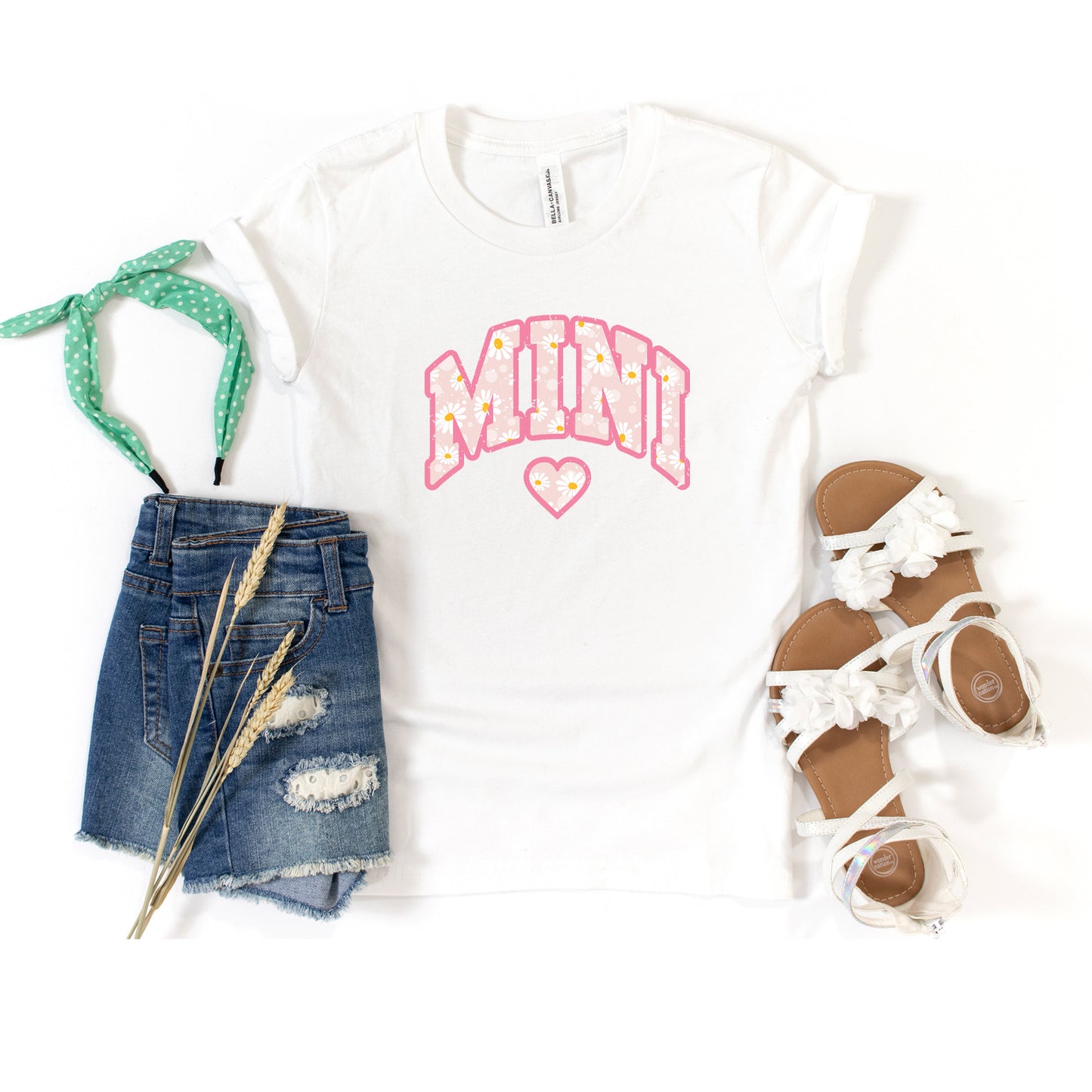 Mini Curved Floral | Youth Short Sleeve Crew Neck