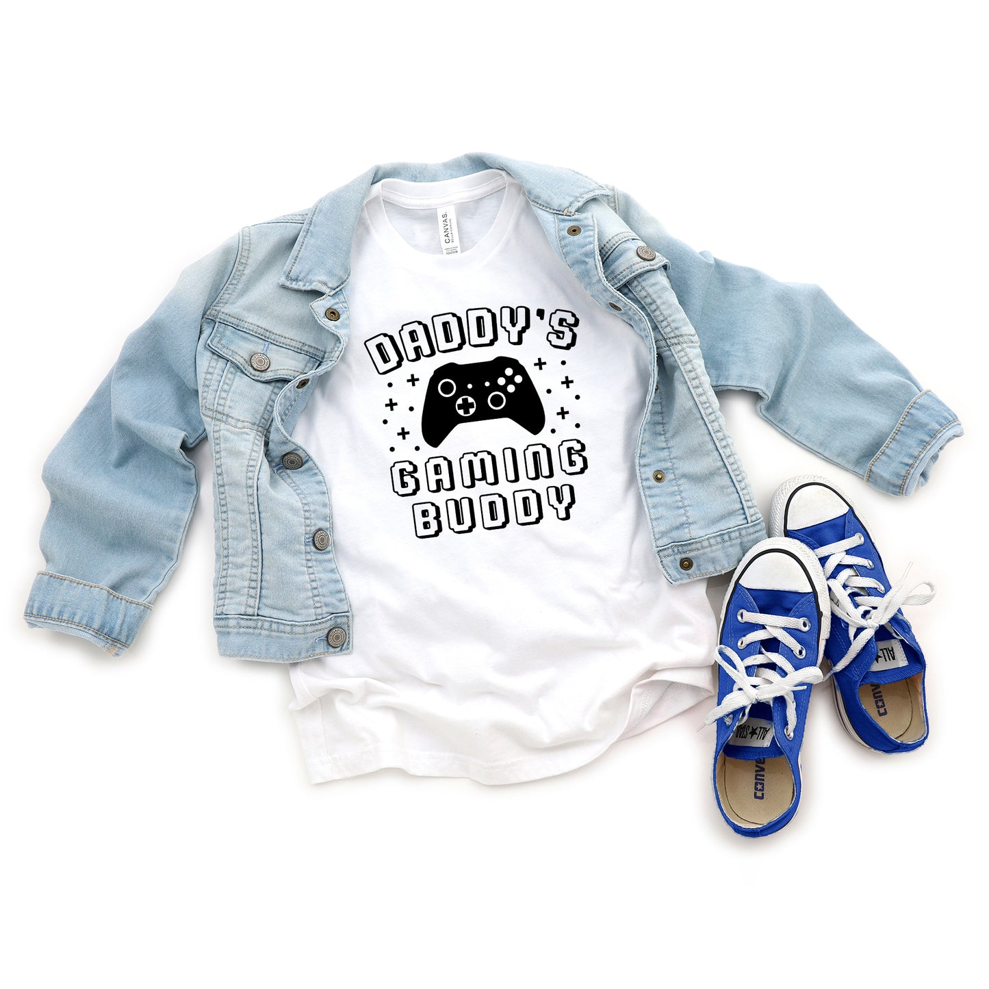Daddy's Gaming Buddy | Youth Short Sleeve Crew Neck