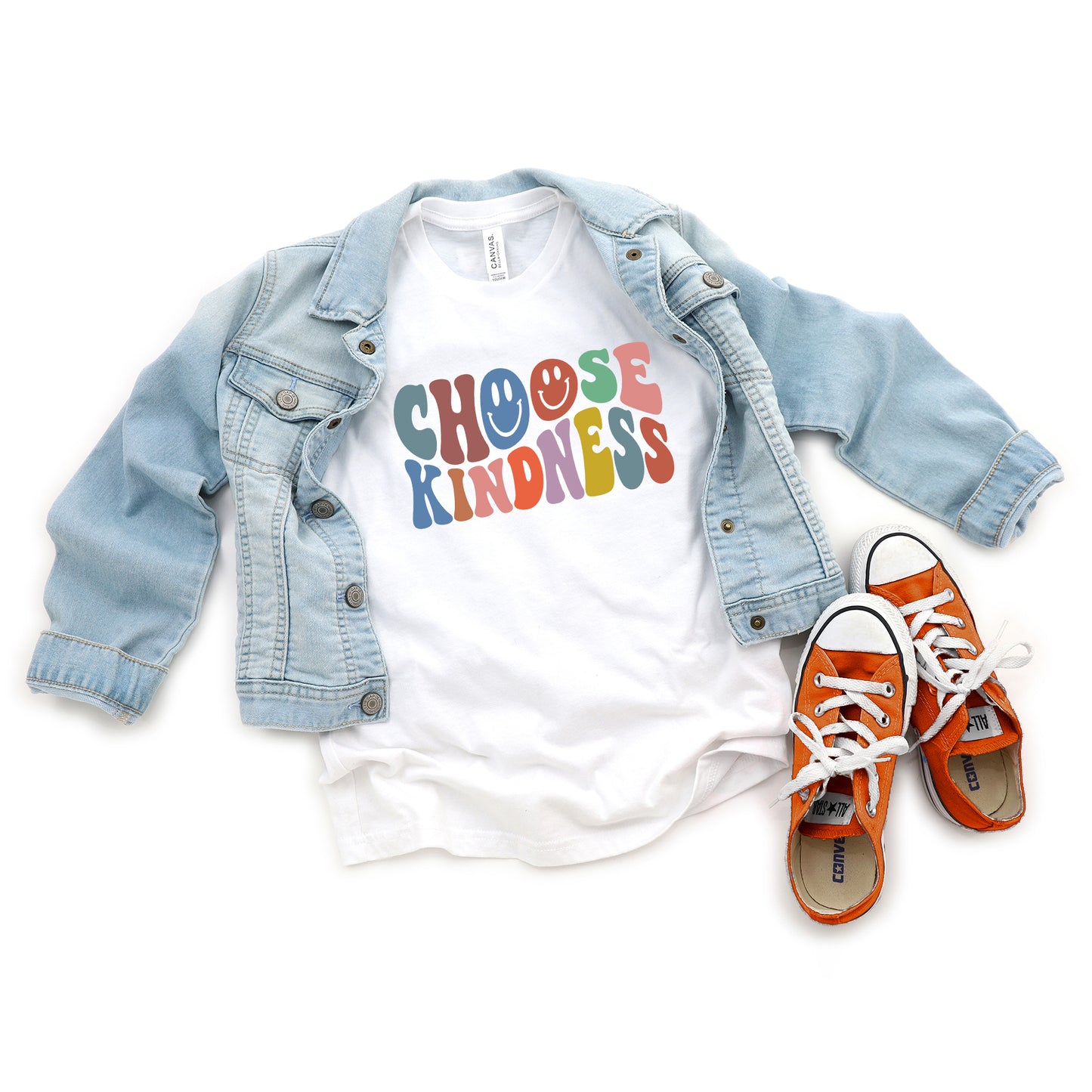 Choose Kindness Smiley Face | Youth Short Sleeve Crew Neck