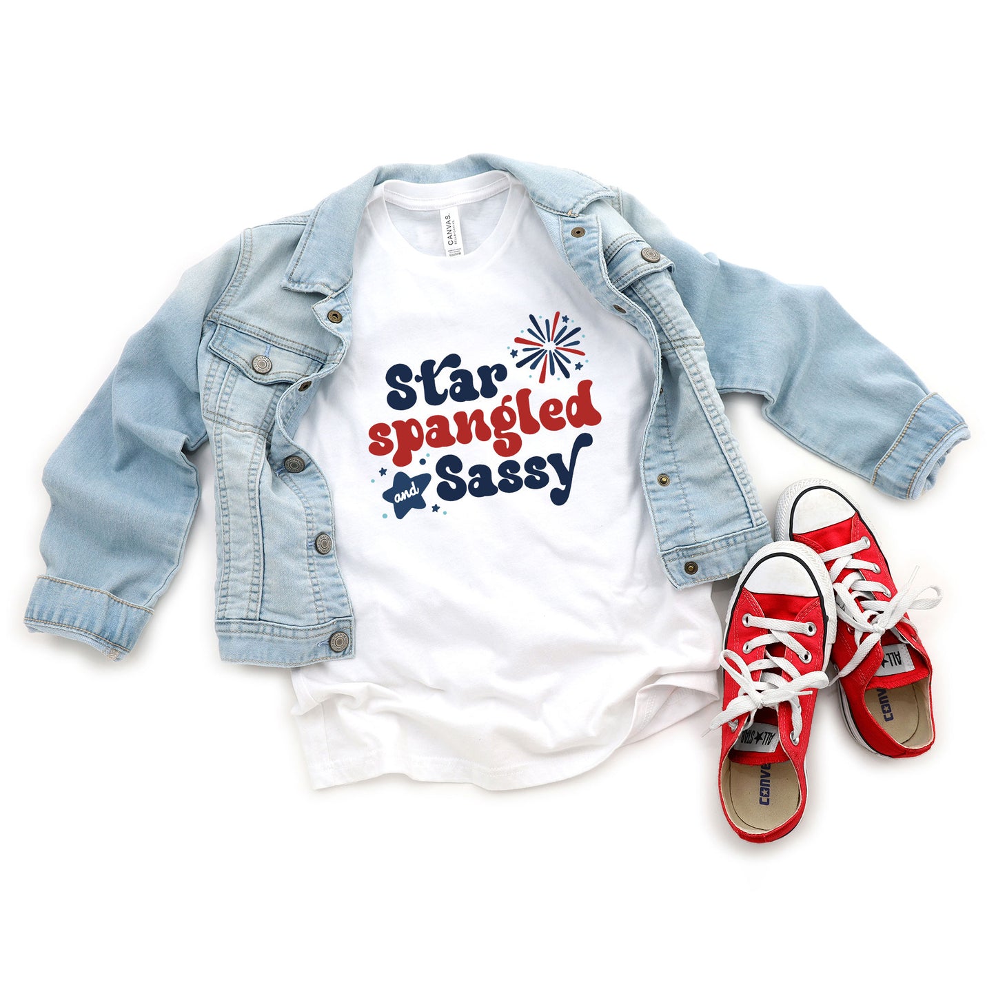 Star Spangled Firework | Youth Short Sleeve Crew Neck