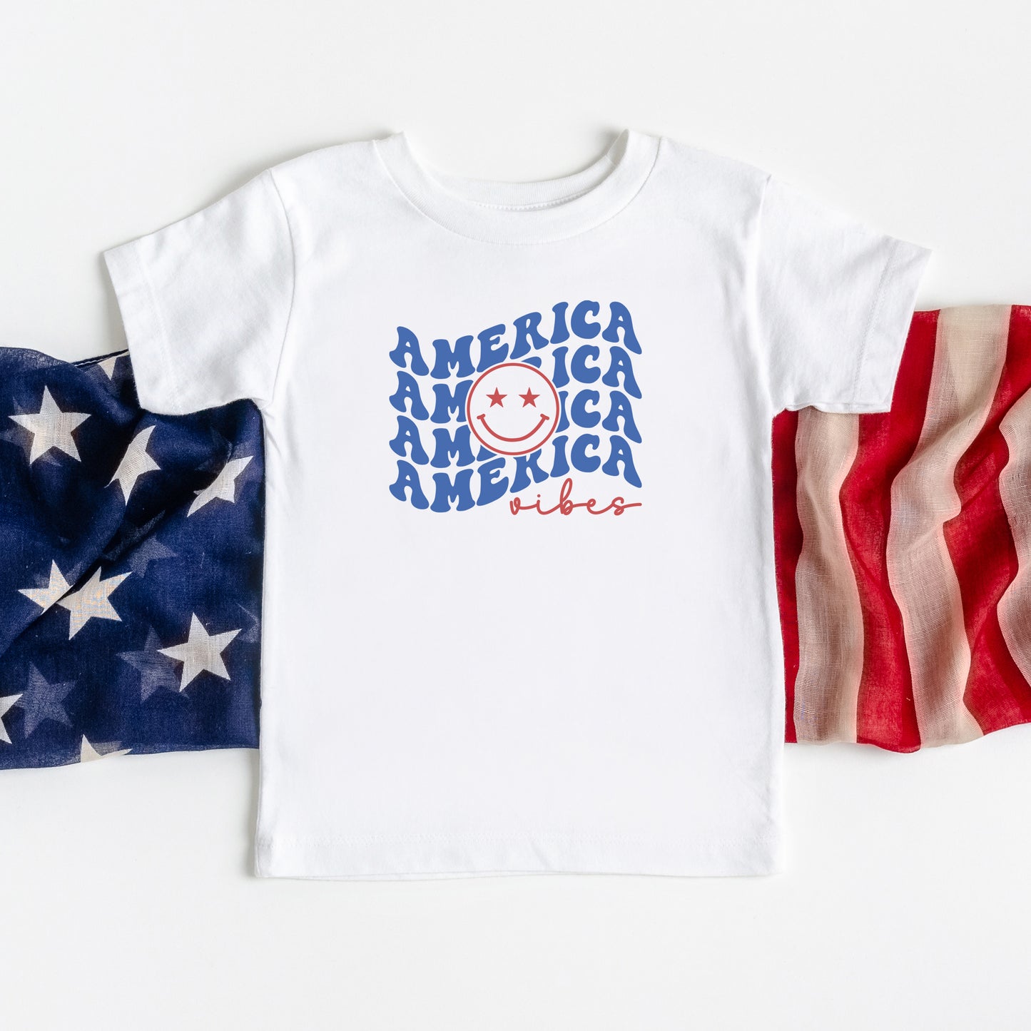 America Vibes Stacked | Youth Short Sleeve Crew Neck
