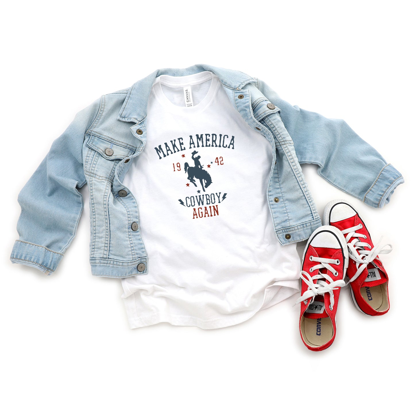 Make America Cowboy Again | Youth Short Sleeve Crew Neck