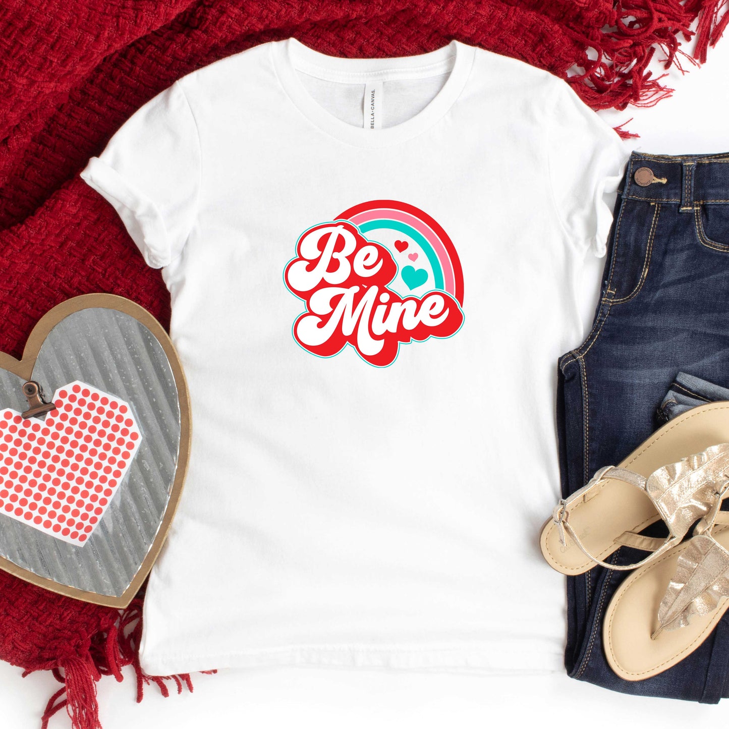 Be Mine Rainbow | Youth Short Sleeve Crew Neck