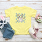 Checkered Smiley Easter Bunny | Toddler Short Sleeve Crew Neck